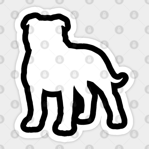 Staffordshire Bull Terrier Silhouette Sticker by Coffee Squirrel